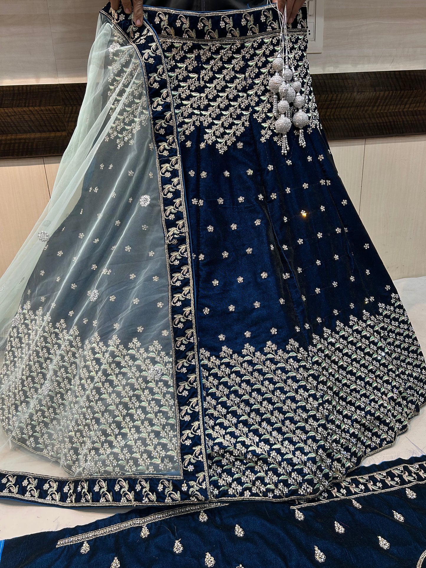 Cute navy blue lehenga