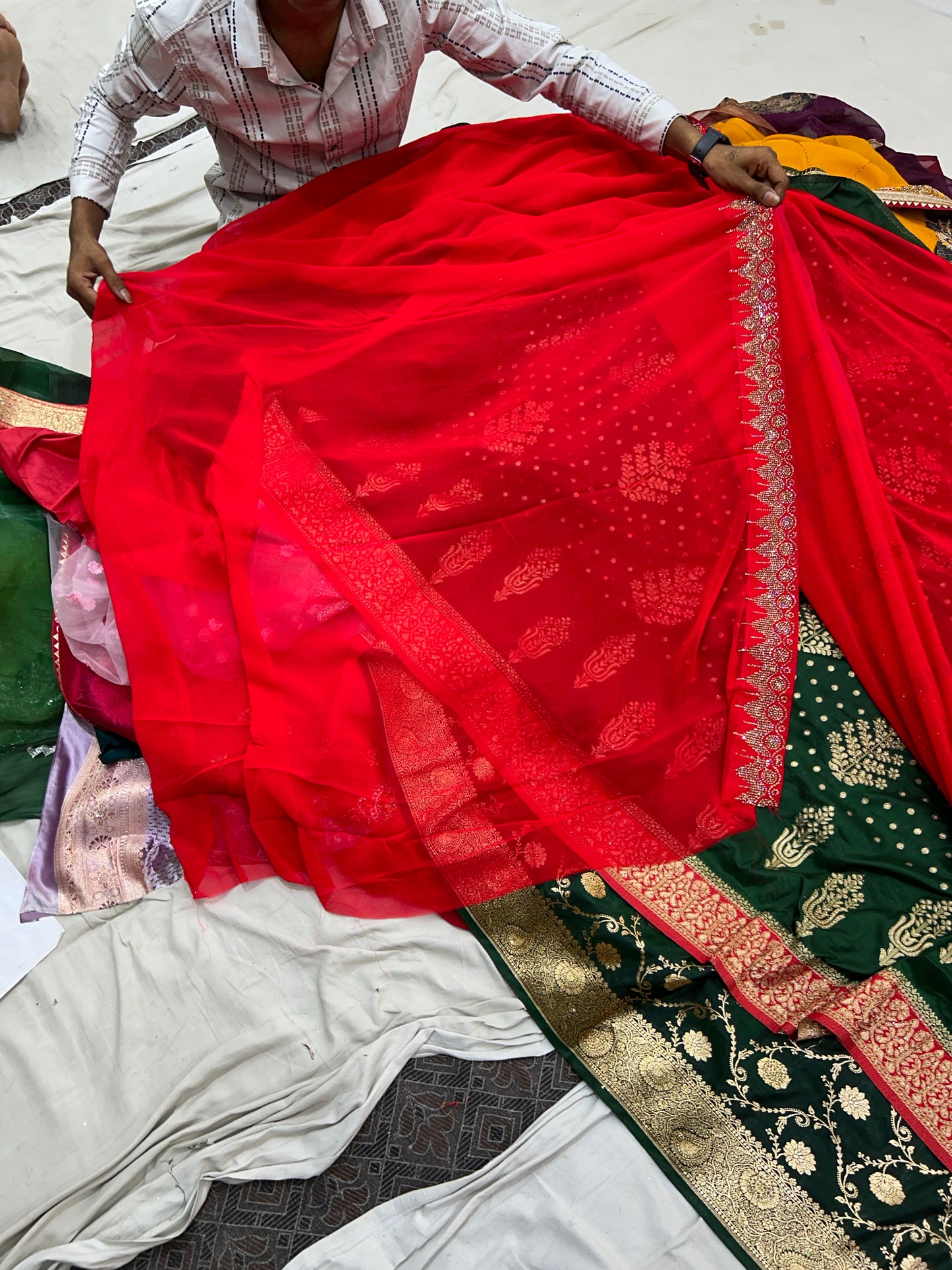 Pretty Red Saree