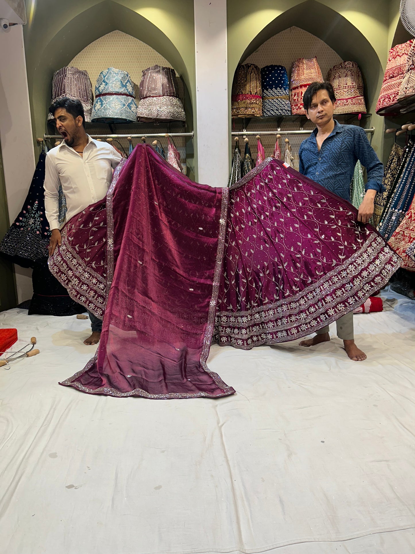 Fabulous partywear Purple violet Lehenga