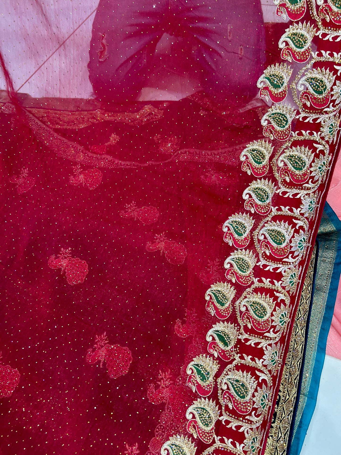 Pretty red saree