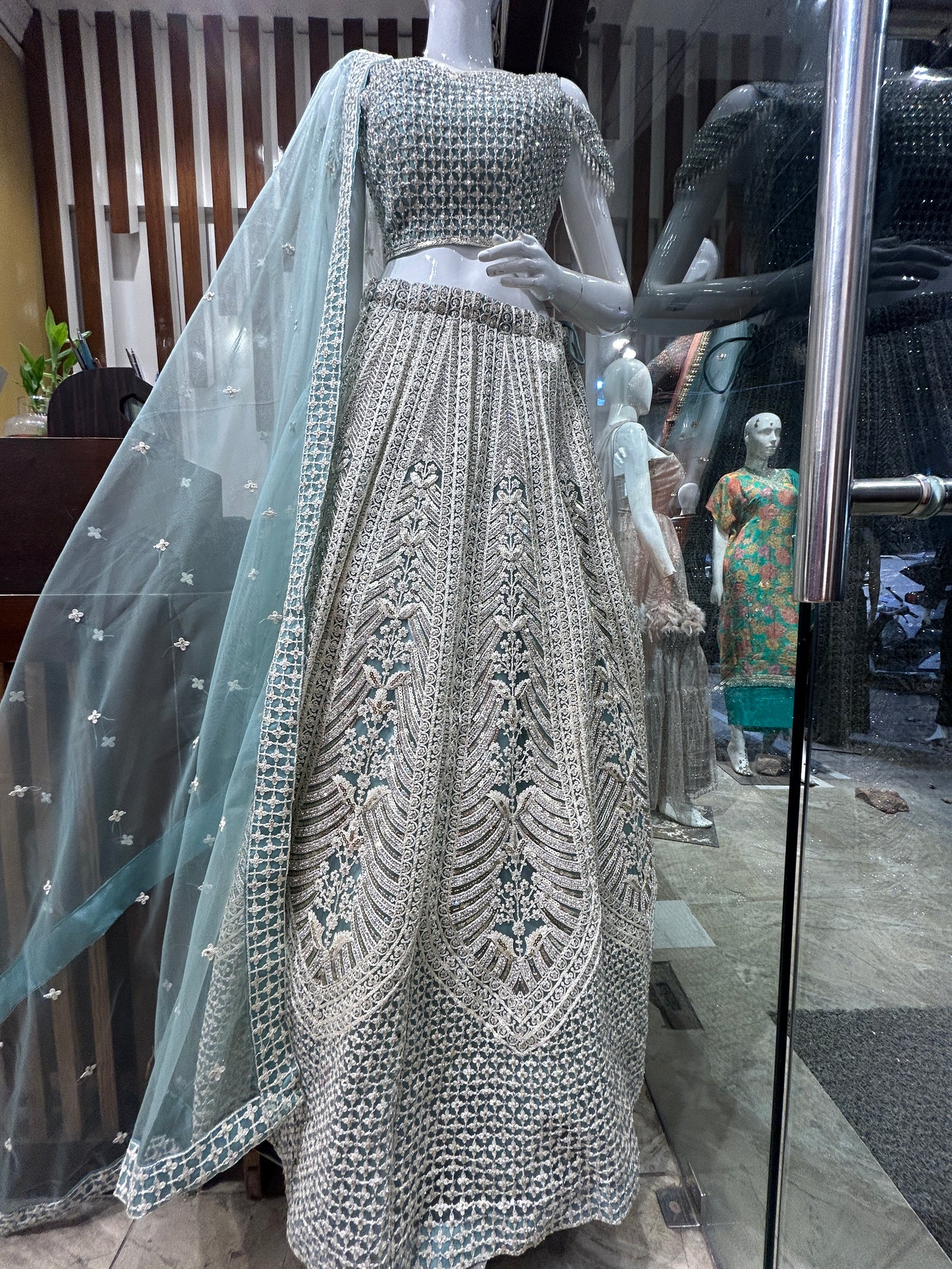 Hermosa lehenga para fiesta