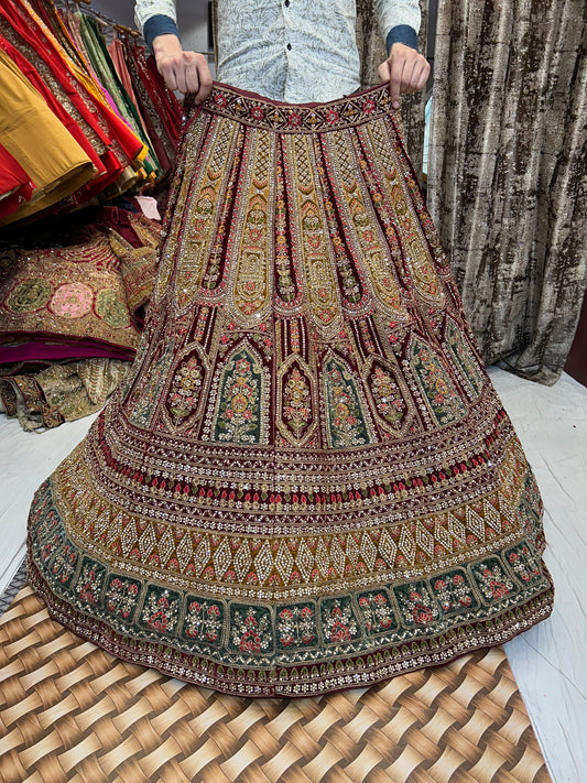 Blogbuster maroon Lehenga