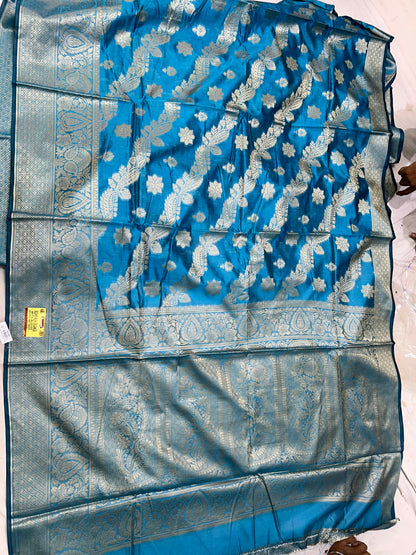 Pretty rich organza blue saree