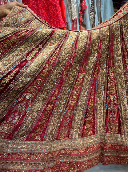 Amazing maroon Bridal Lehenga