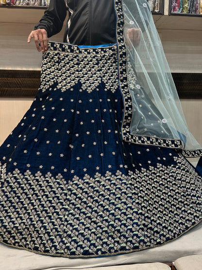 Cute navy blue lehenga