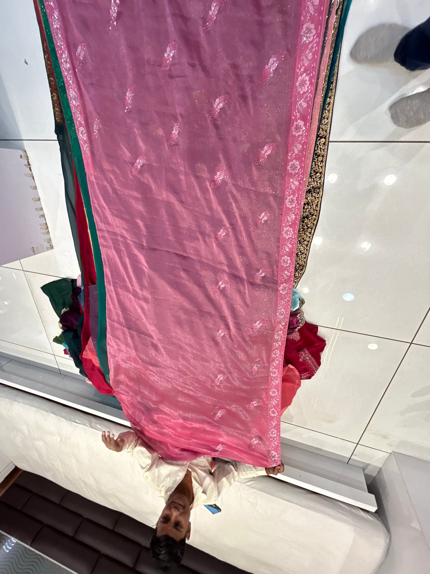 Baby pink lovely saree