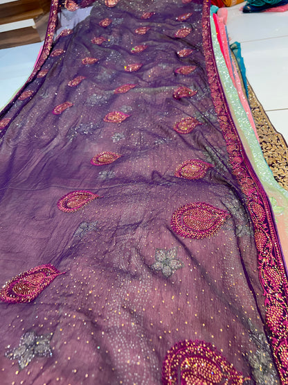 Tremendous purple saree