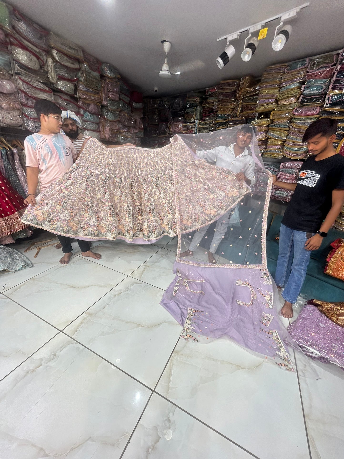 Astonishing light purple Peacock Lehenga 🥰