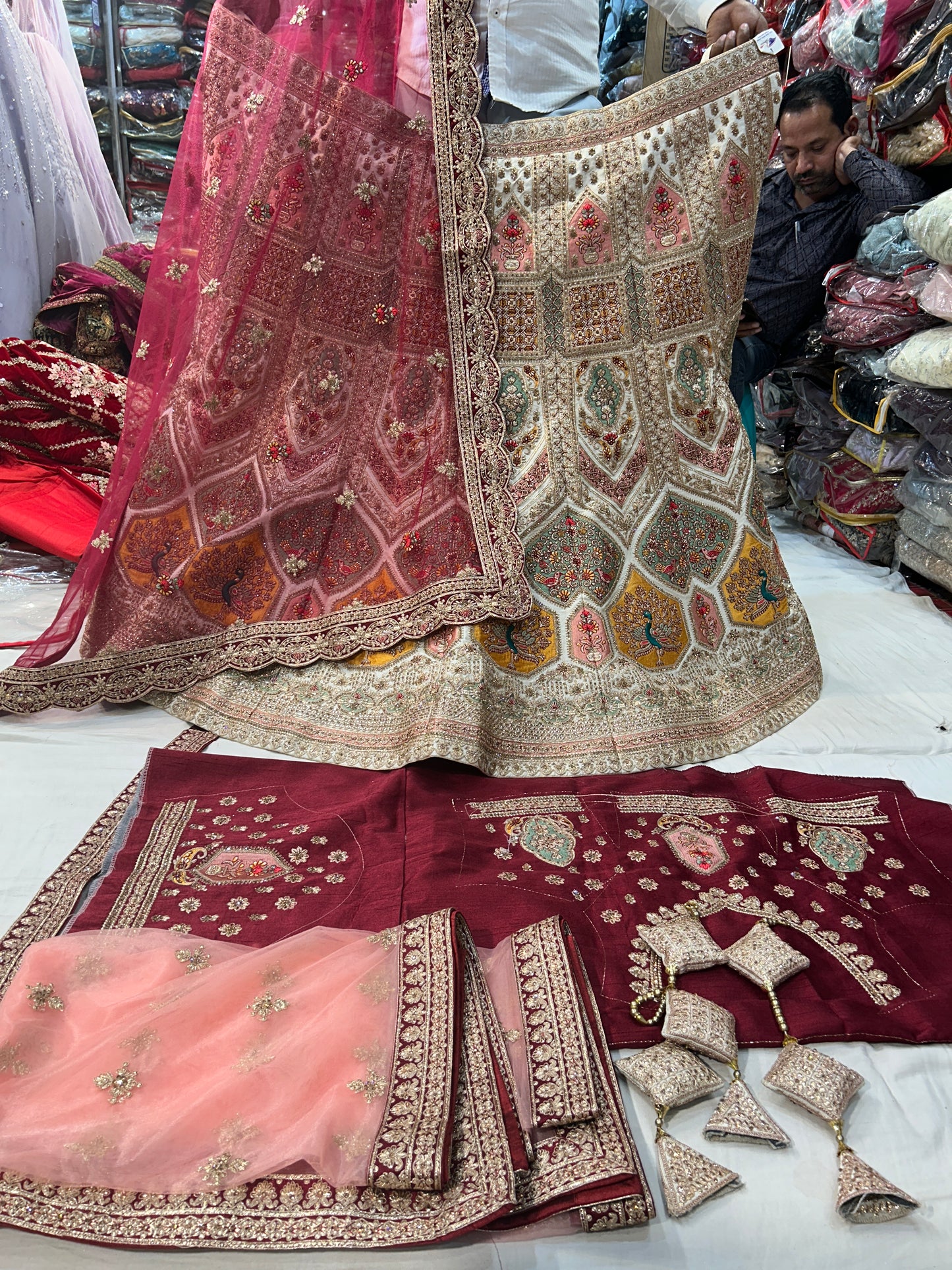 Peacock Bridal RED Lehenga