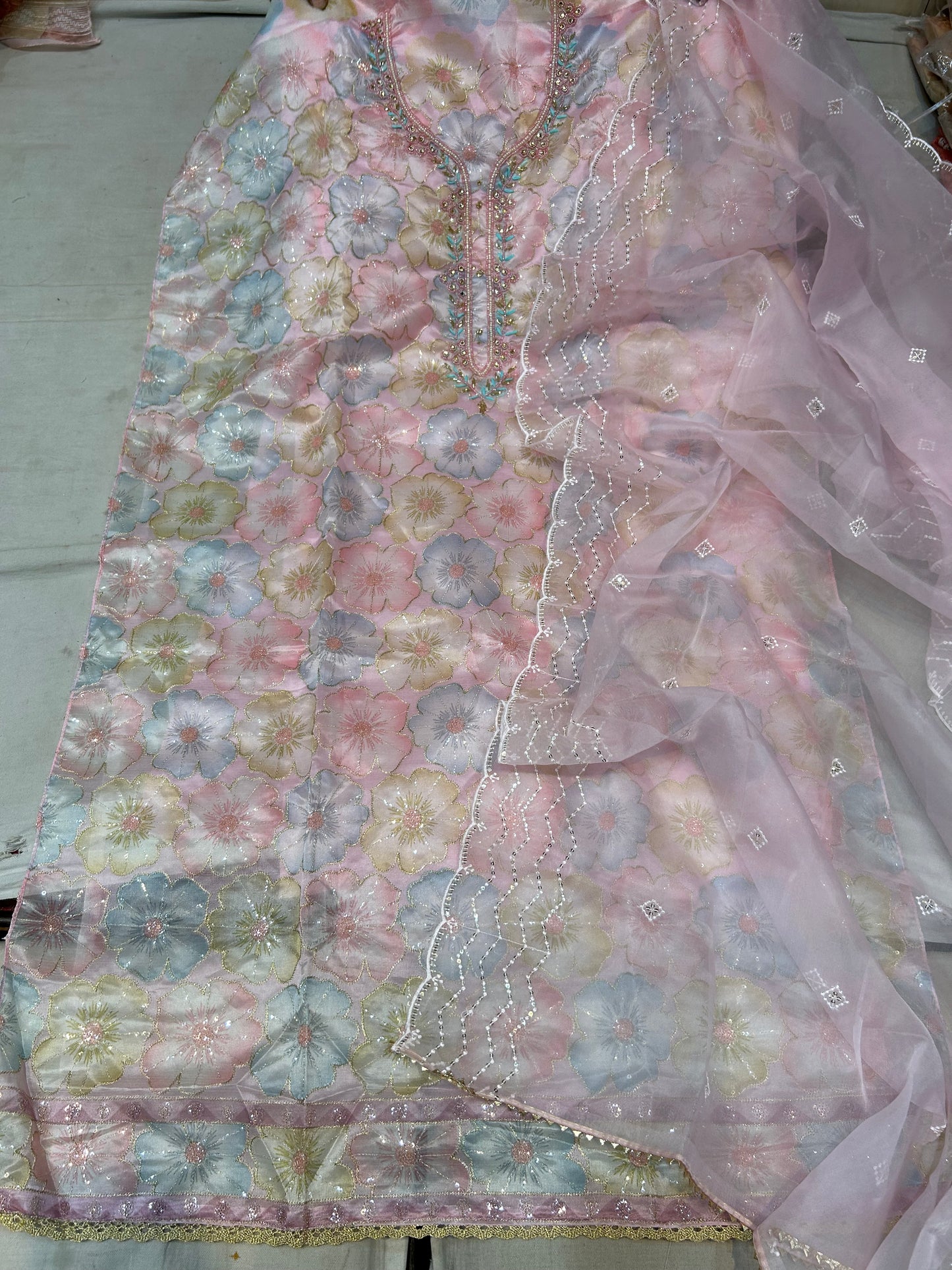 Gajab Pink Unstitched Suit 🥰