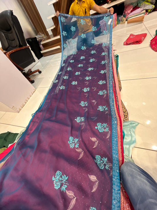 Astonishing blue saree