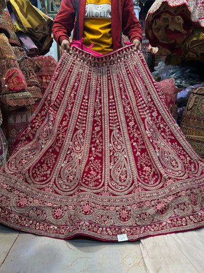 Designer red bridal Lehenga