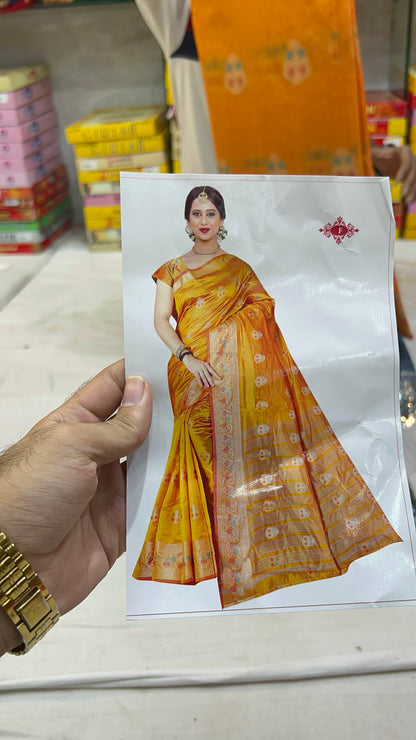 Lovely yellow haldi mehendi saree