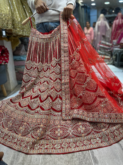 Fantastic maroon bridal lehenga