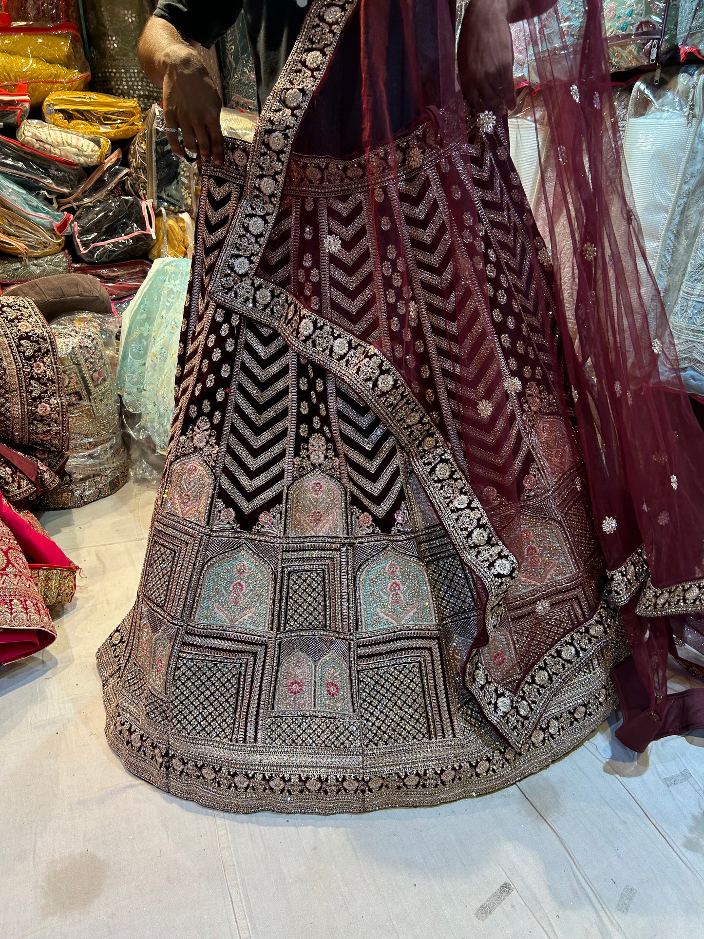 Amazing maroon bridal Lehenga