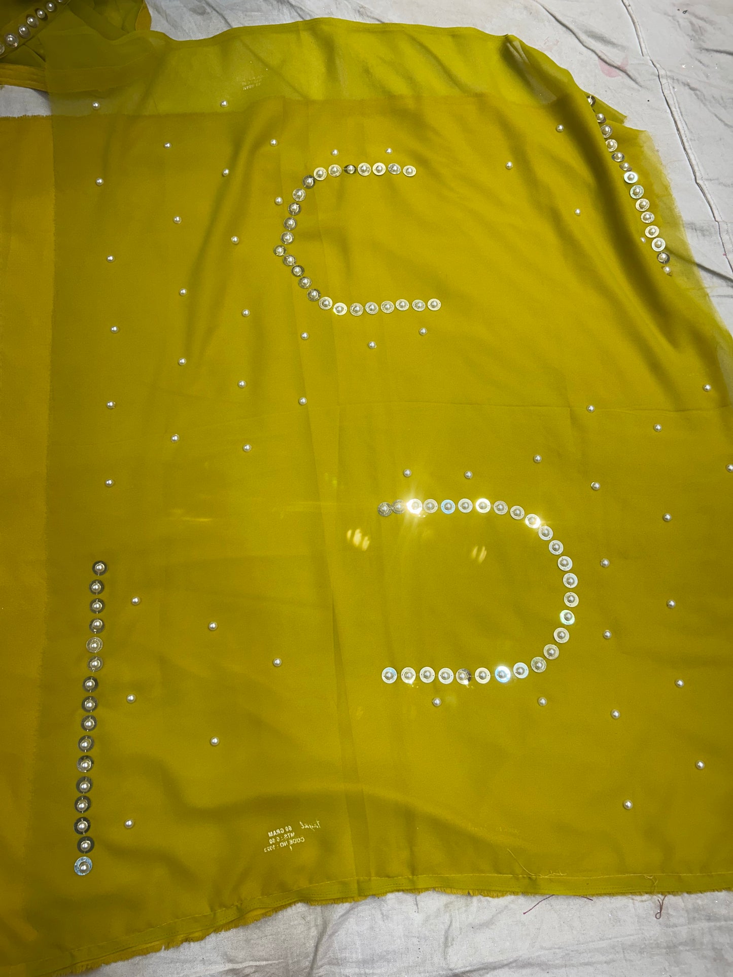 Yellow haldi mehendi mirror work Lehenga