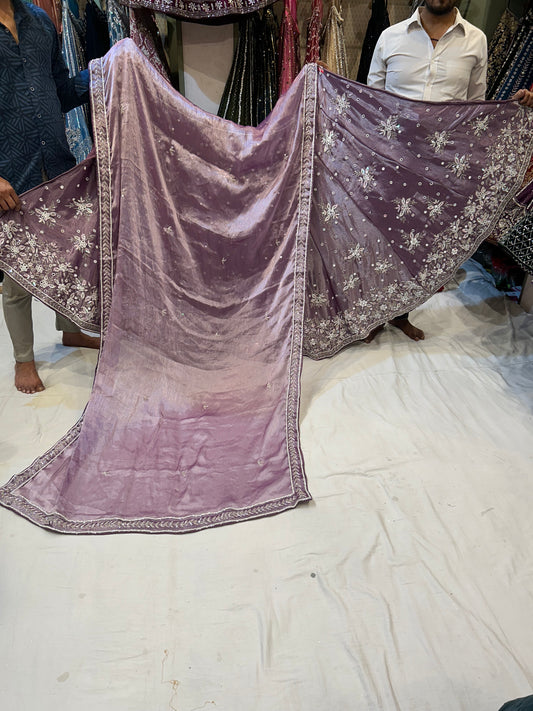 Increíble lehenga rosa para fiesta