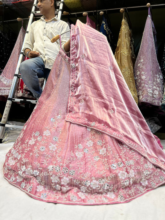 Eye catching baby pink lehenga