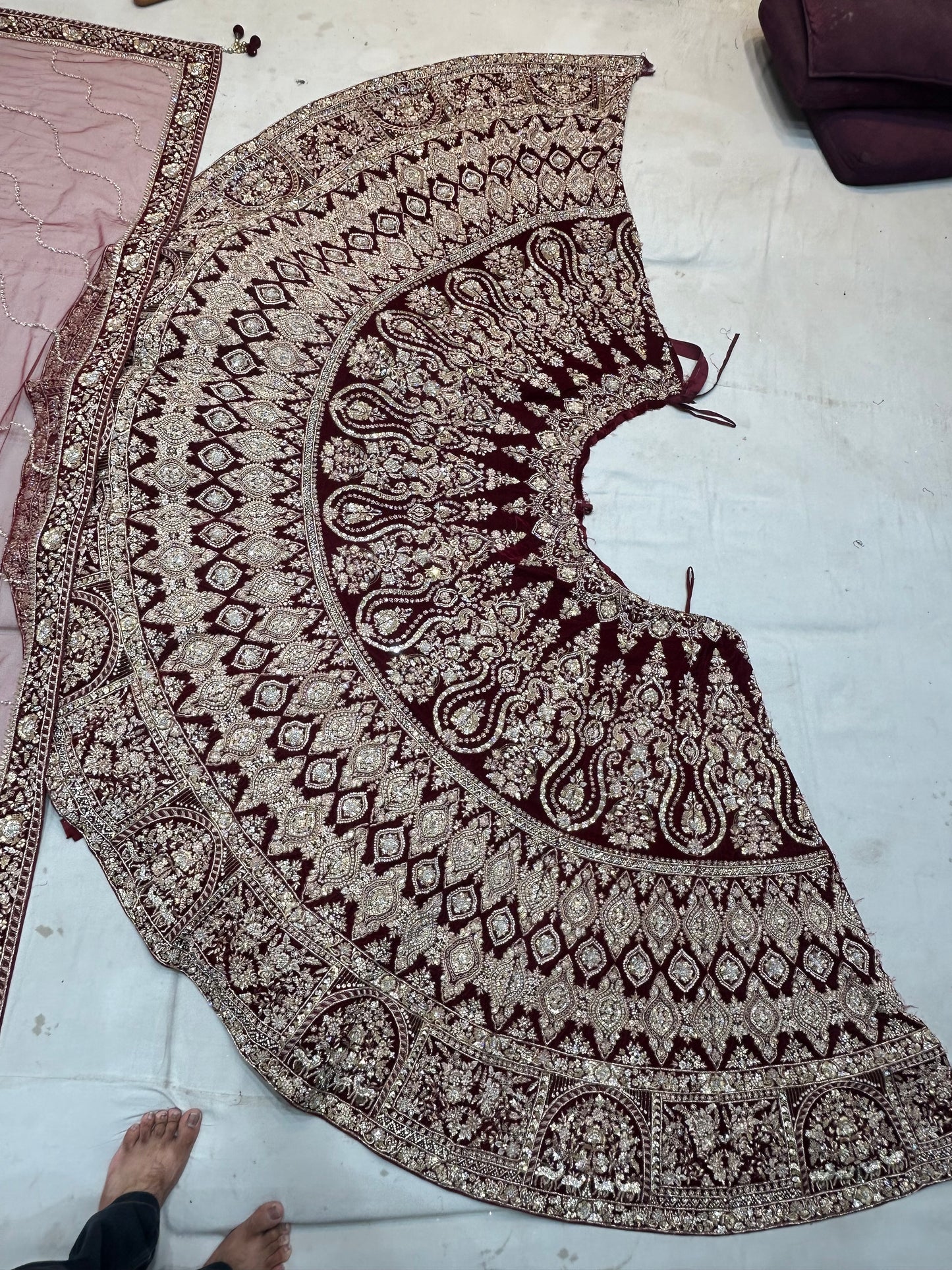 Dreamy maroon Lehenga