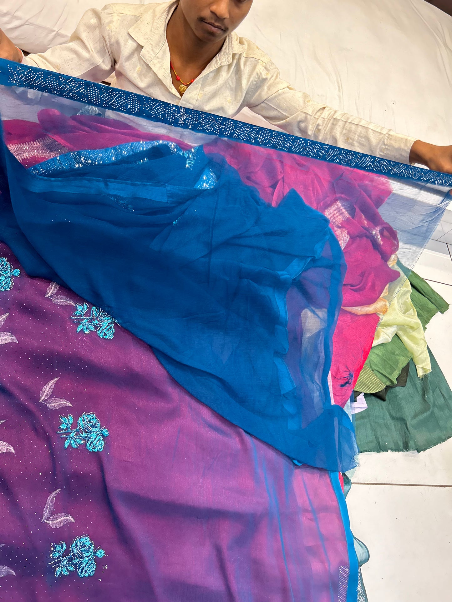 Astonishing blue saree