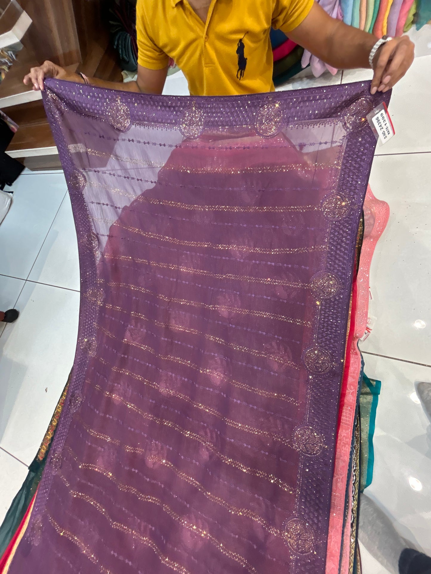 Gorgeous wine saree