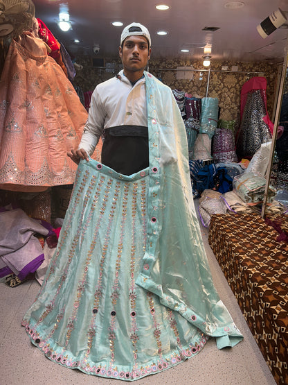 Sky Blue Designer Lehenga ❤️