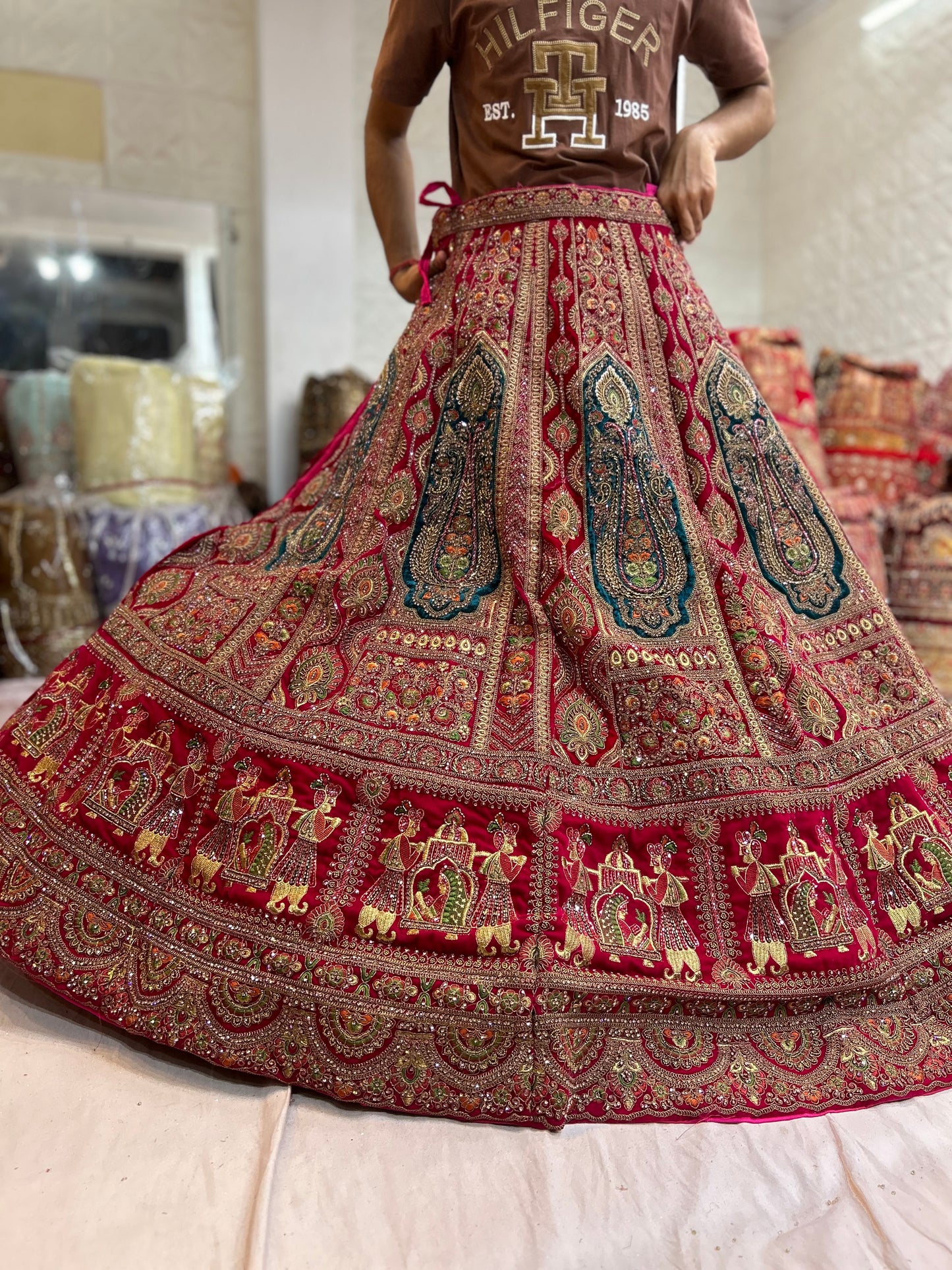 Majestic Hand Work doli barat bridal lehenga