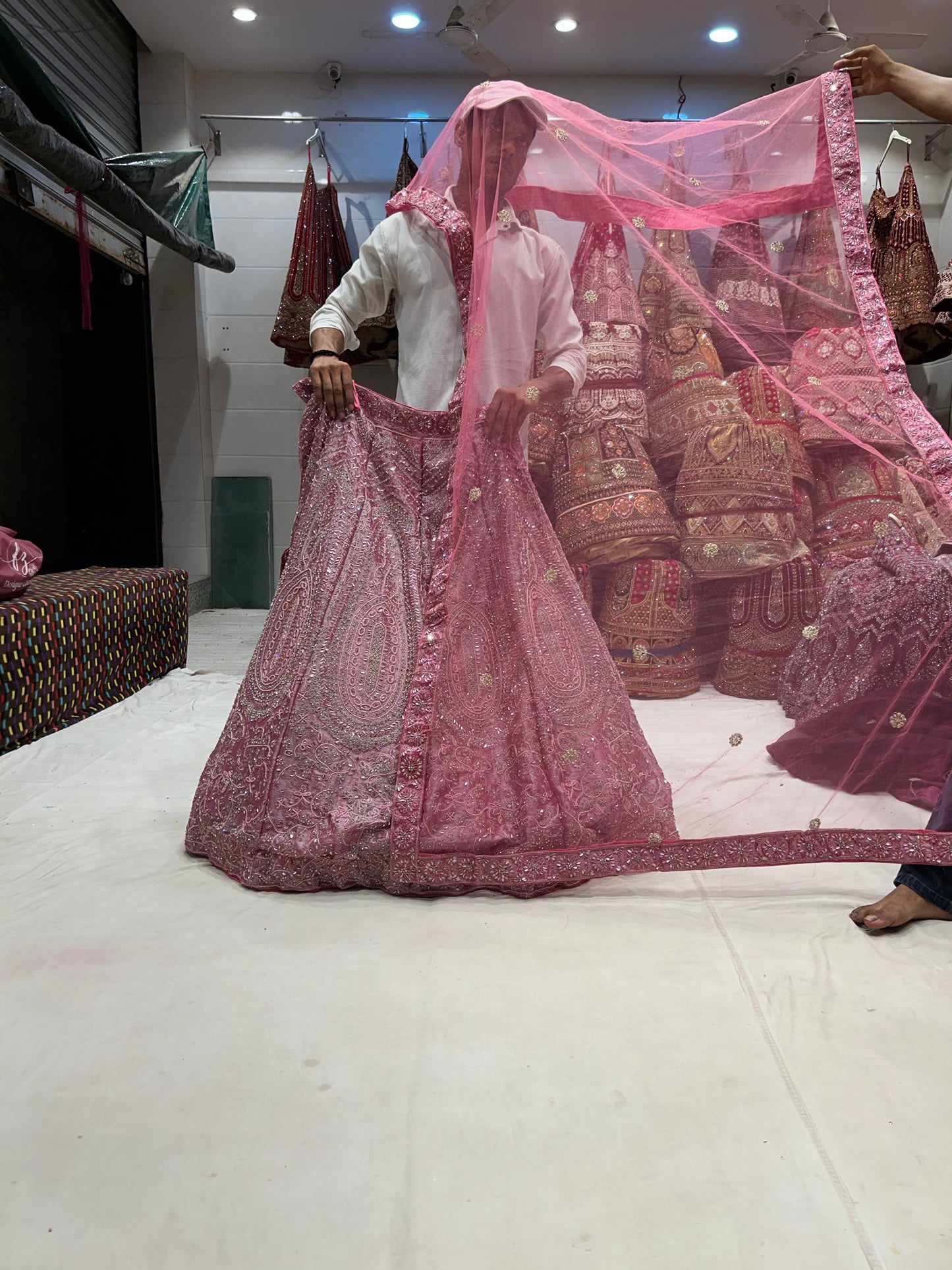 Lilac pink stunning lehenga