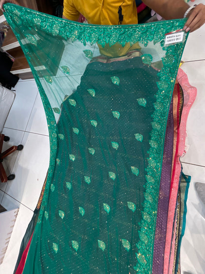 Pretty green saree