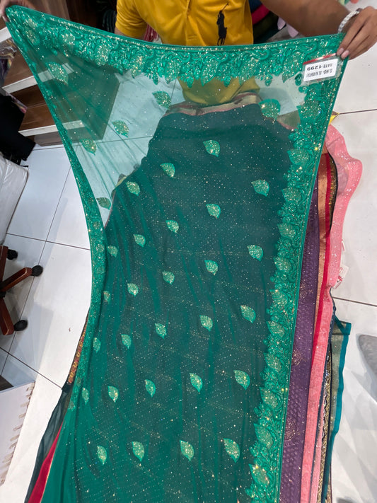 Pretty green saree