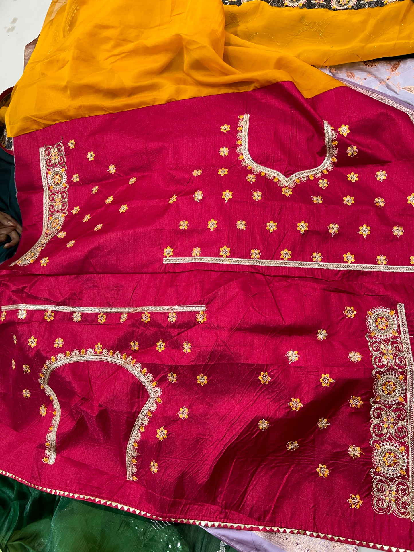 Yellow haldi mehendi Saree