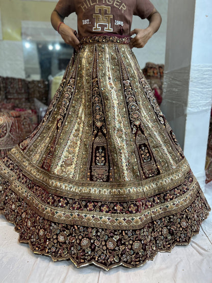 Designer Maroon Ivory bridal Happy customer lehenga