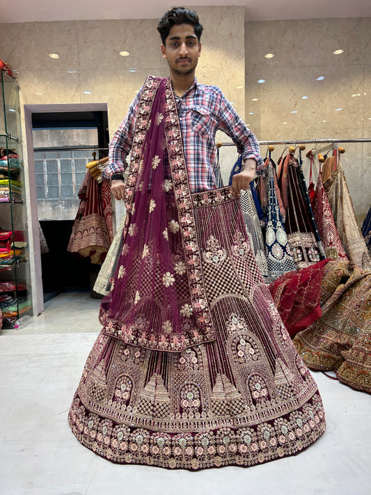 Lehenga roja elegante Delhi