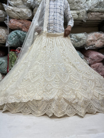 Lovely ivory white lehenga