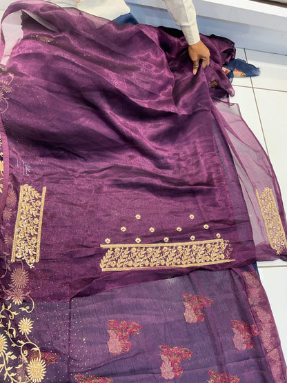 Violet purple saree