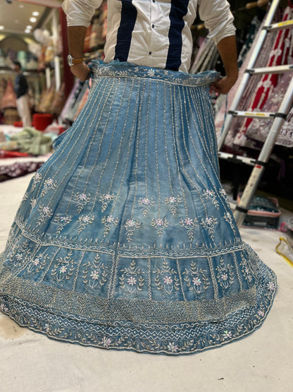 Attractive blue lehenga