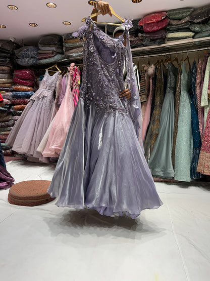 Astonishing Lilac Purple Gown