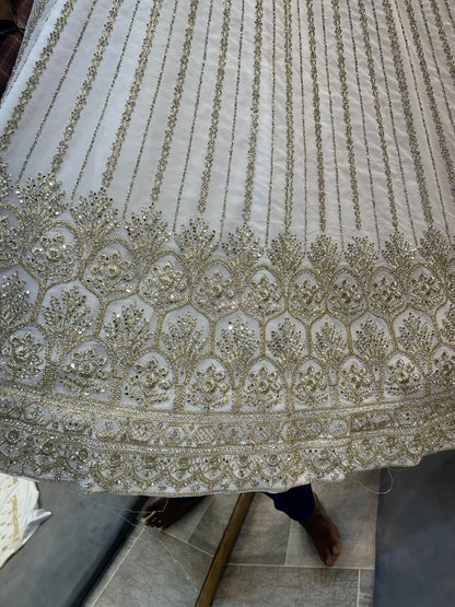 Something different white Lehenga