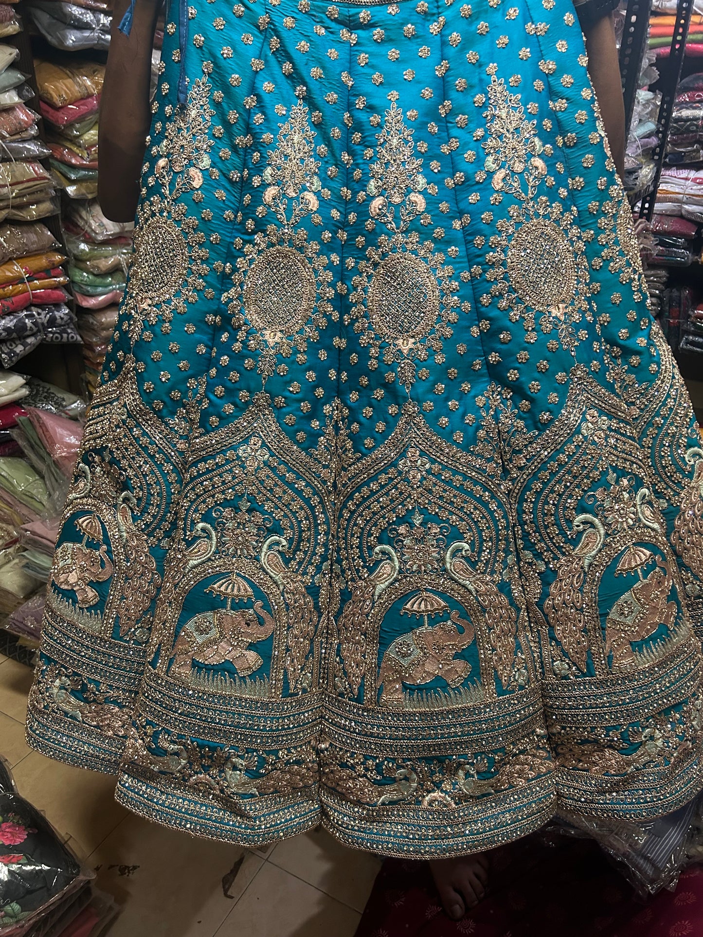 Designer blue Gajraj lehenga