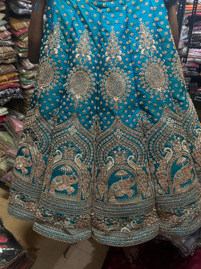 Designer blue Gajraj lehenga