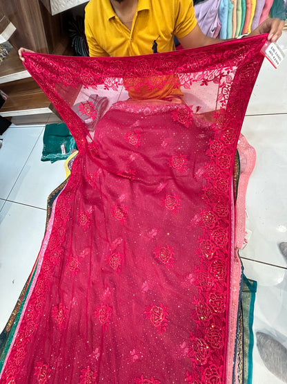 Elegant Red Floral saree