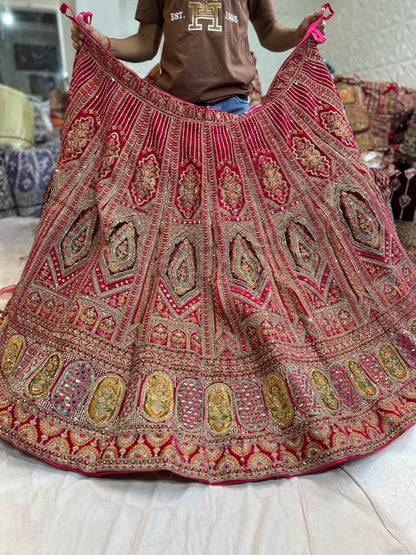 Good looking rani pink bridal lehenga