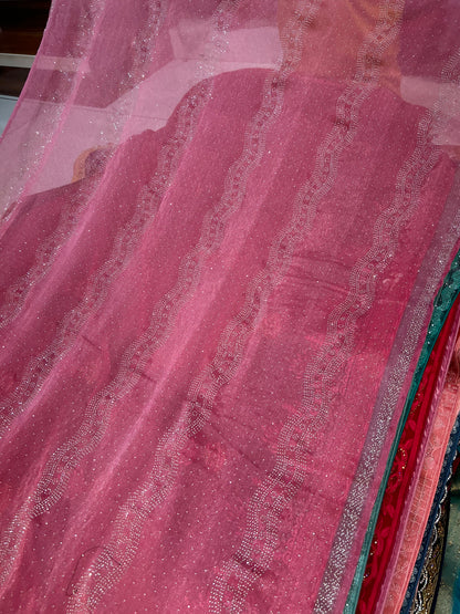 Fabulous baby pink saree