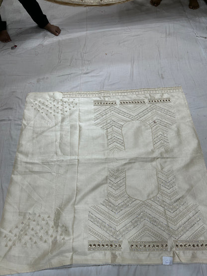 Awesome white Zig Zag Pattern Lehenga