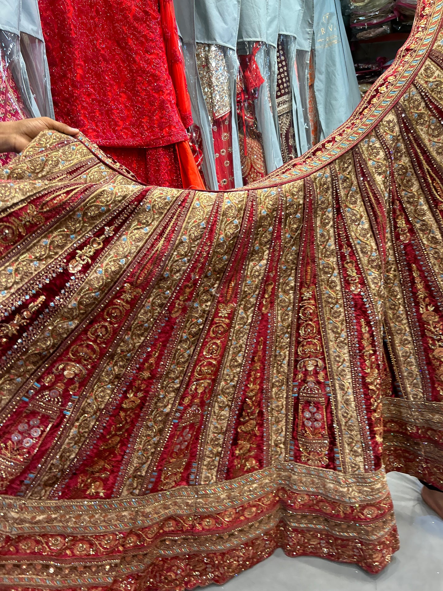 Amazing maroon Bridal Lehenga