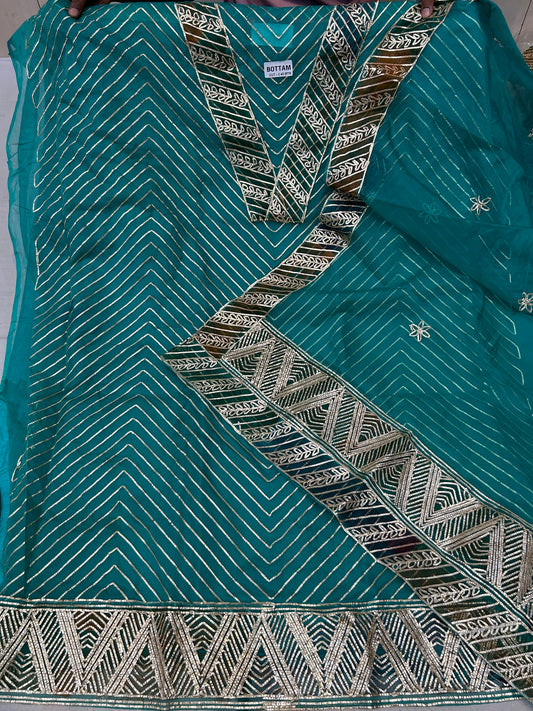 Blue stunning  Unstitched Suit