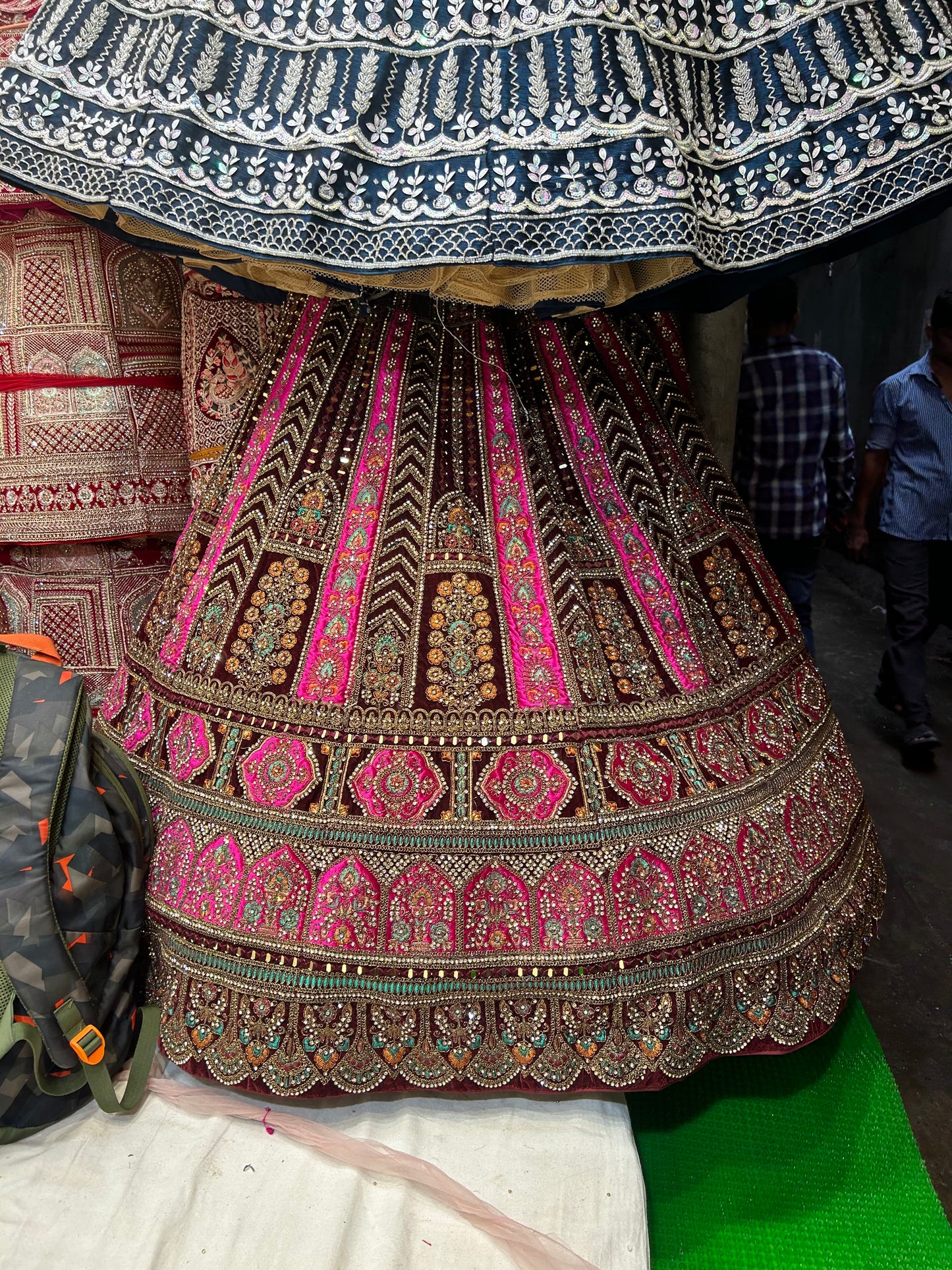 Heavy pink handwork bridal Lehenga