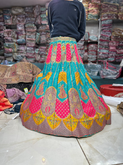 Stunning Banarasi multicolour lehenga