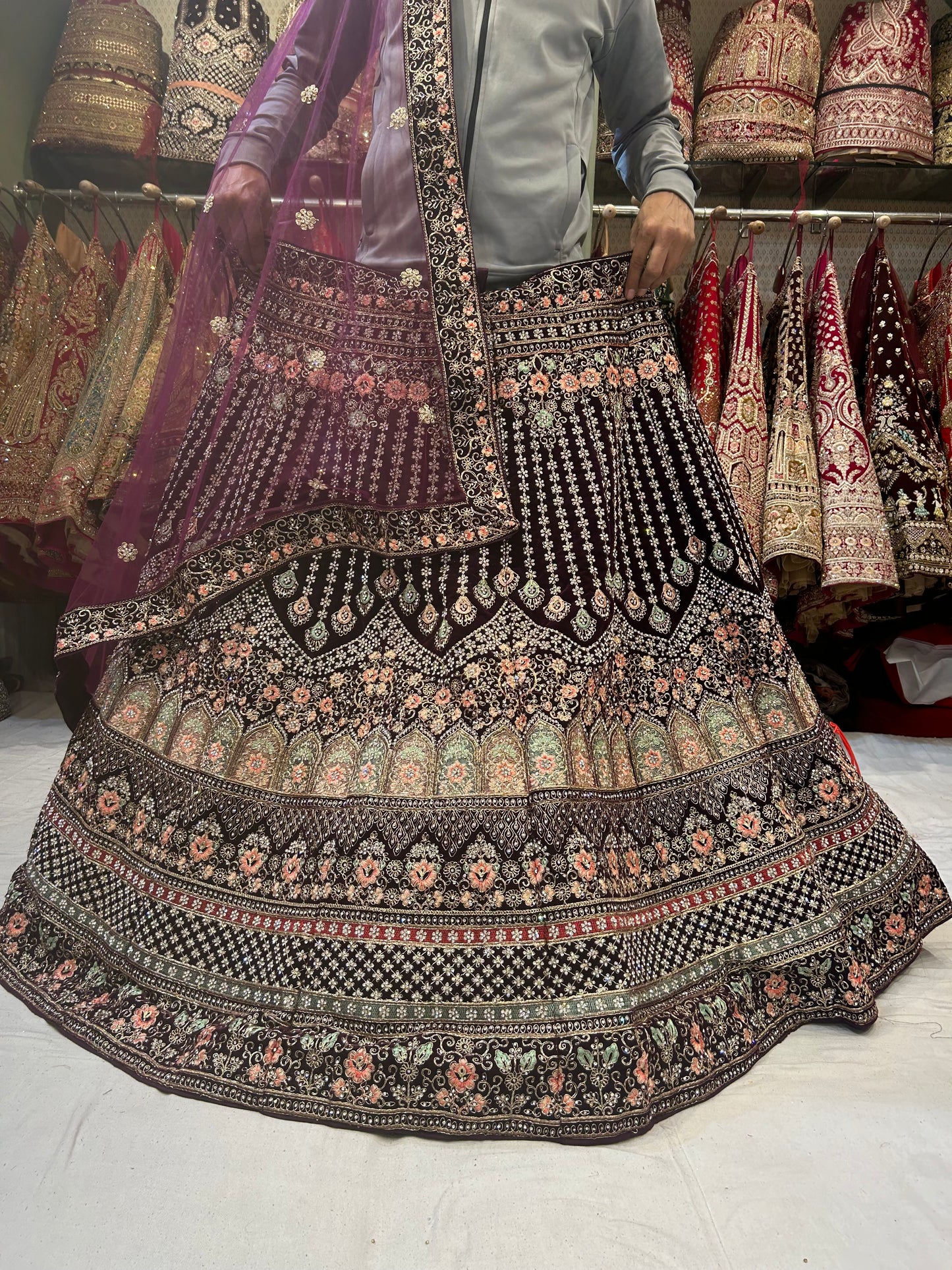 Astonishing meroon Lehenga