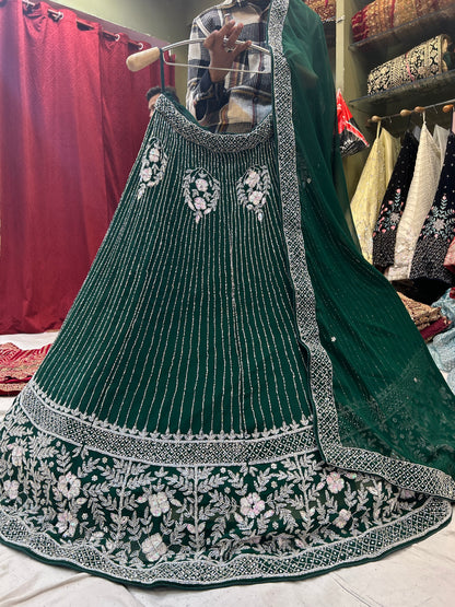 Fantastic dark green Lehenga